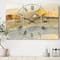 Designart Orange Brown Farmhouse Multipanel Wall Clock